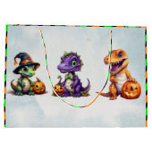 Grand Sac Cadeau Parti Dino-Mash d'Halloween (Dos)