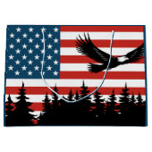 Grand Sac Cadeau Parti du drapeau de l'aigle patriotique (Devant)