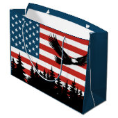 Grand Sac Cadeau Parti du drapeau de l'aigle patriotique (Dos Angle)