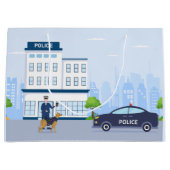 Grand Sac Cadeau Parti du poste de police cool (Devant)