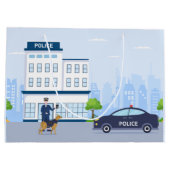 Grand Sac Cadeau Parti du poste de police cool (Dos)