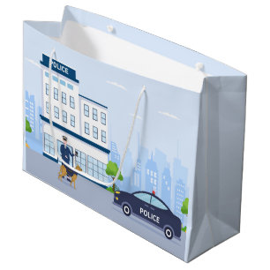 Grand Sac Cadeau Parti du poste de police cool