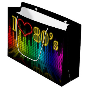 Grand Sac Cadeau Parti égaliseur des années 80