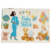 Grand Sac Cadeau Parti mère attendu (Dos)