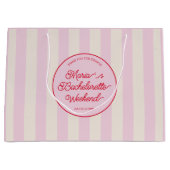 Grand Sac Cadeau Parti moderne de Bachelorete rose (Devant)