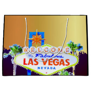 Grand Sac Cadeau Partie de Bachelorette d'or de Las Vegas
