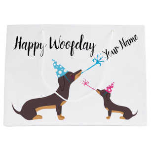 Grand Sac Cadeau Partie de teckel