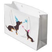 Grand Sac Cadeau Partie de teckel (Dos Angle)