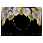 Grand Sac Cadeau Parties scintillant Ballons 70e fête d'anniversair (Dos)