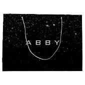 Grand Sac Cadeau Parties scintillant blanche noire Favoriser Cadeau (Dos)