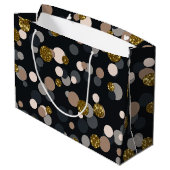 Grand Sac Cadeau Parties scintillant Confetti Peach, Maple, Grey an (Dos Angle)