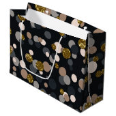 Grand Sac Cadeau Parties scintillant Confetti Peach, Maple, Grey an (Devant Angle)