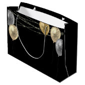 Grand Sac Cadeau Parties scintillant d'or Ballons 100e fête d'anniv (Dos Angle)