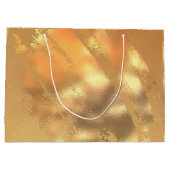 Grand Sac Cadeau Parties scintillant en or noir monogramme personna (Dos)