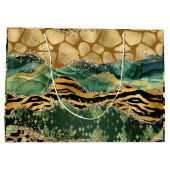 Grand Sac Cadeau Parties scintillant Poster de animal moderne Joyeu (Dos)