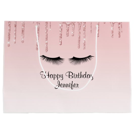 Grand Sac Cadeau Parties scintillant rose moderne Drivers & Eyelash (Dos)