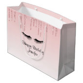 Grand Sac Cadeau Parties scintillant rose moderne Drivers & Eyelash (Dos Angle)
