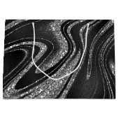 Grand Sac Cadeau Parties scintillant Shimmer Black Sparkling (Devant)