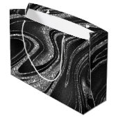 Grand Sac Cadeau Parties scintillant Shimmer Black Sparkling (Dos Angle)