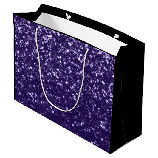 Grand Sac Cadeau Parties scintillant violet foncé ultra violet bril (Dos Angle)