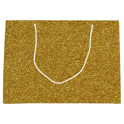 Grand Sac Cadeau Parties scintillantes d'or (Devant)