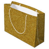 Grand Sac Cadeau Parties scintillantes d'or (Dos Angle)