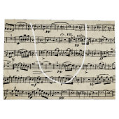 Grand Sac Cadeau Partition sur papier Vintage (Dos)