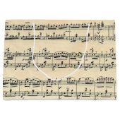 Grand Sac Cadeau Partition vintage (Devant)