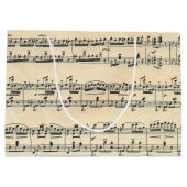 Grand Sac Cadeau Partition vintage (Dos)