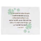 Grand Sac Cadeau PAS DE CHANCE JUSTE AIMÉ Christian St. Patrick's D (Dos)