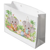 Grand Sac Cadeau Pastel Baby Animals with Floral Eggs (Dos Angle)