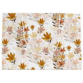 Grand Sac Cadeau Pastel Boho Mustard Jaune Fleurs sauvages (Dos)