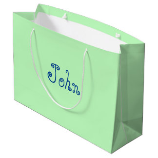 Grand Sac Cadeau Pastel Green Color Baby shower Cadeau