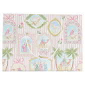 Grand Sac Cadeau Pastel Nativity Scenes Striped (Dos)