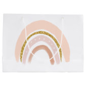 Grand Sac Cadeau Pastel Pink & Faux Parties scintillant Rainbow Boh (Dos)