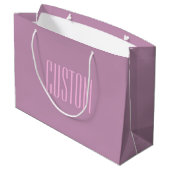 Grand Sac Cadeau Pastel Purple & Pink clair | Texte modifiable mode (Dos Angle)