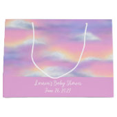 Grand Sac Cadeau Pastel Rainbow Sky Baby shower (Devant)