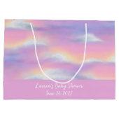 Grand Sac Cadeau Pastel Rainbow Sky Baby shower (Dos)