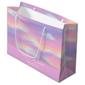 Grand Sac Cadeau Pastel Rainbow Sky Baby shower (Devant Angle)