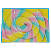 Grand Sac Cadeau Pastel Rainbow Spiral Candy Photo (Devant)