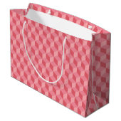 GRAND SAC CADEAU PASTEL ROSE MOTIFS DE CUBE GÉOMÉTRIQUE (Dos Angle)