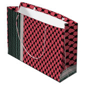 Grand Sac Cadeau Pastèque palestinienne Hatta Keffiyeh Kufiya Folk (Dos Angle)