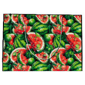 Grand Sac Cadeau pastèques, chaux, feuilles de pastèque, petite cha (Dos)