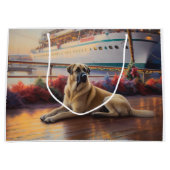 Grand Sac Cadeau Pasteur anatolien Croisière de Noël : Pawsome (Devant)