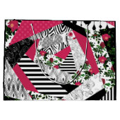 Grand Sac Cadeau patchwork rouge, populaire, patchwork lancer oreil (Dos)