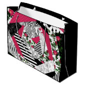 Grand Sac Cadeau patchwork rouge, populaire, patchwork lancer oreil (Dos Angle)