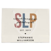 Grand Sac Cadeau Pathologiste du langage SLP personnalisé (Dos)