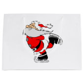 Grand Sac Cadeau Patinage du Père Noël (Devant)