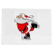 Grand Sac Cadeau Patinage du Père Noël (Dos)