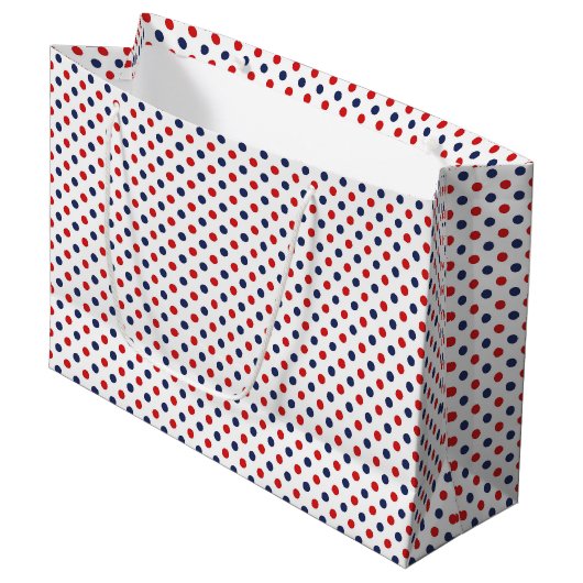 Grand Sac Cadeau Patriotic Dots Gift Bag (Devant Angle)